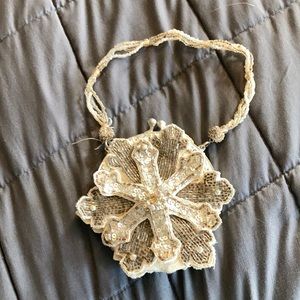 Vintage snowflake coin bag